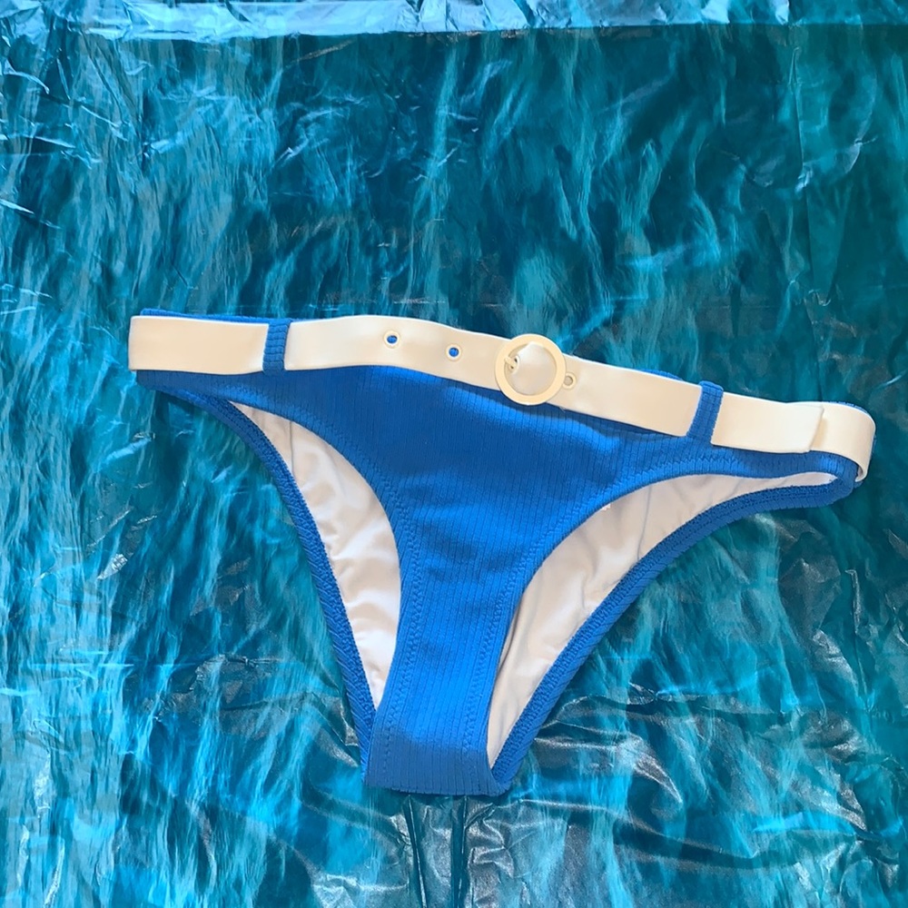 NWT Solid & Striped The Rachel Belt bottoms Azure Corduroy size M